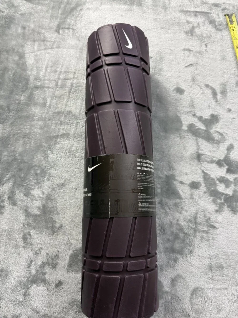 New Nike Textured Foam Roller Purple Hollow Massage Grid Full Body Yoga Training
